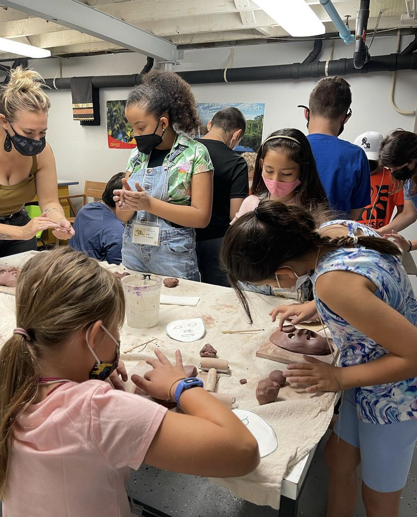 Students work on a project at the Summer Arts & Culture Camp at Museo de las Americas.