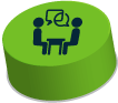 icon depicting Educator Preparation interviewing a prospective program