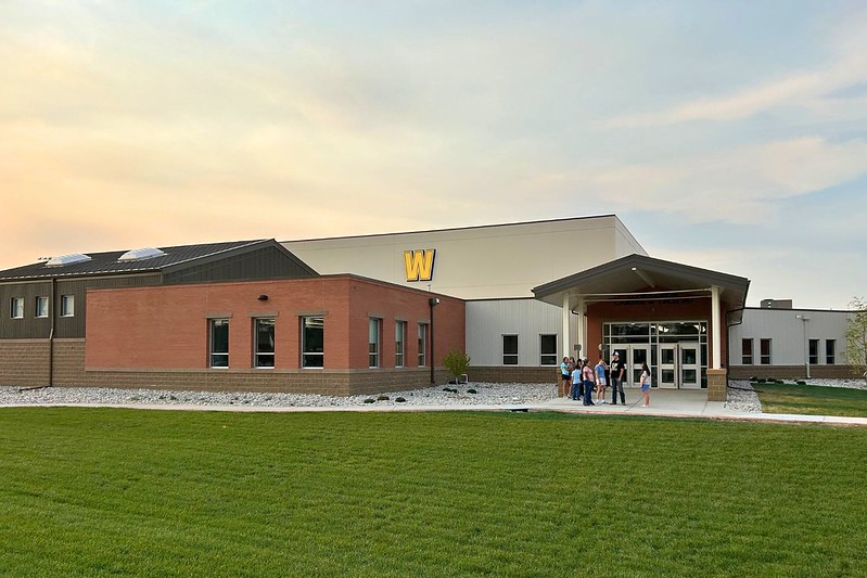 Photo at Weldon Valley's new gymnasium and CTE facility, Aug. 2025
