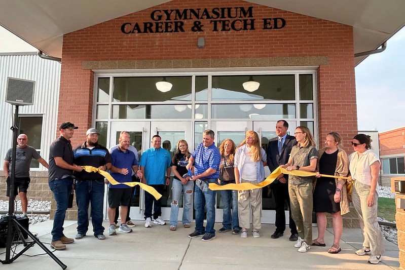 Photo at Weldon Valley's new gymnasium and CTE facility, Aug. 2025
