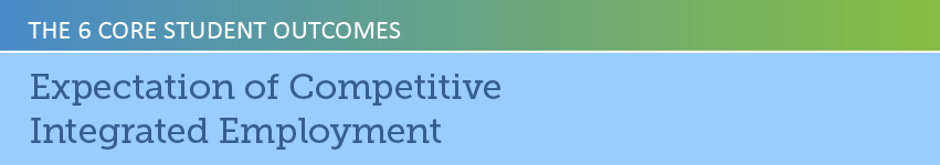 The 6 Core Student Outcomes: Expectation of Competitive Integrated Employment