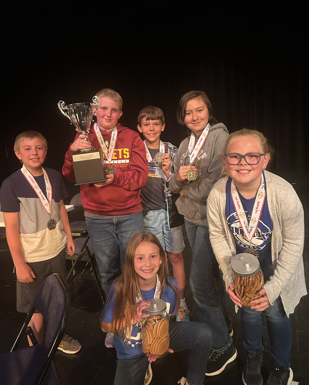 Students in the Wiley School District won the Battle of the Books contest against other districts.